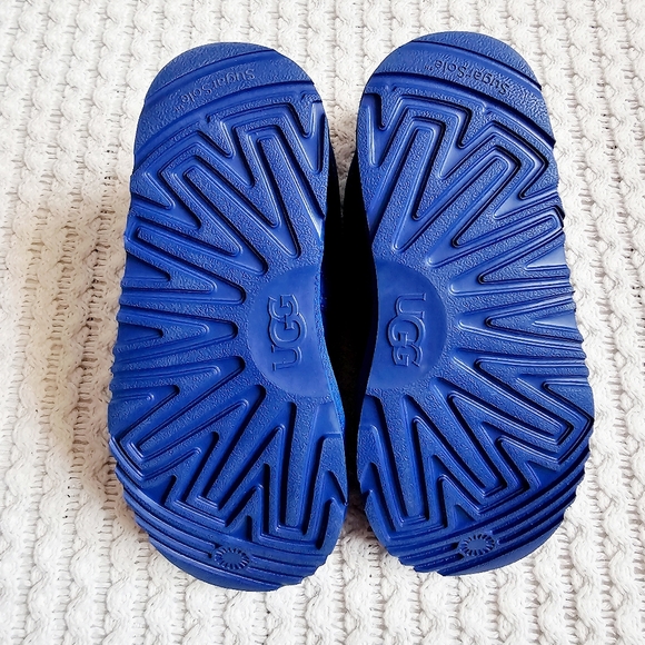 UGG Neumel II Chukka Boots Unisex Dive Blue Leather Suede Wool Lined Big Kid 3 - Picture 11 of 16